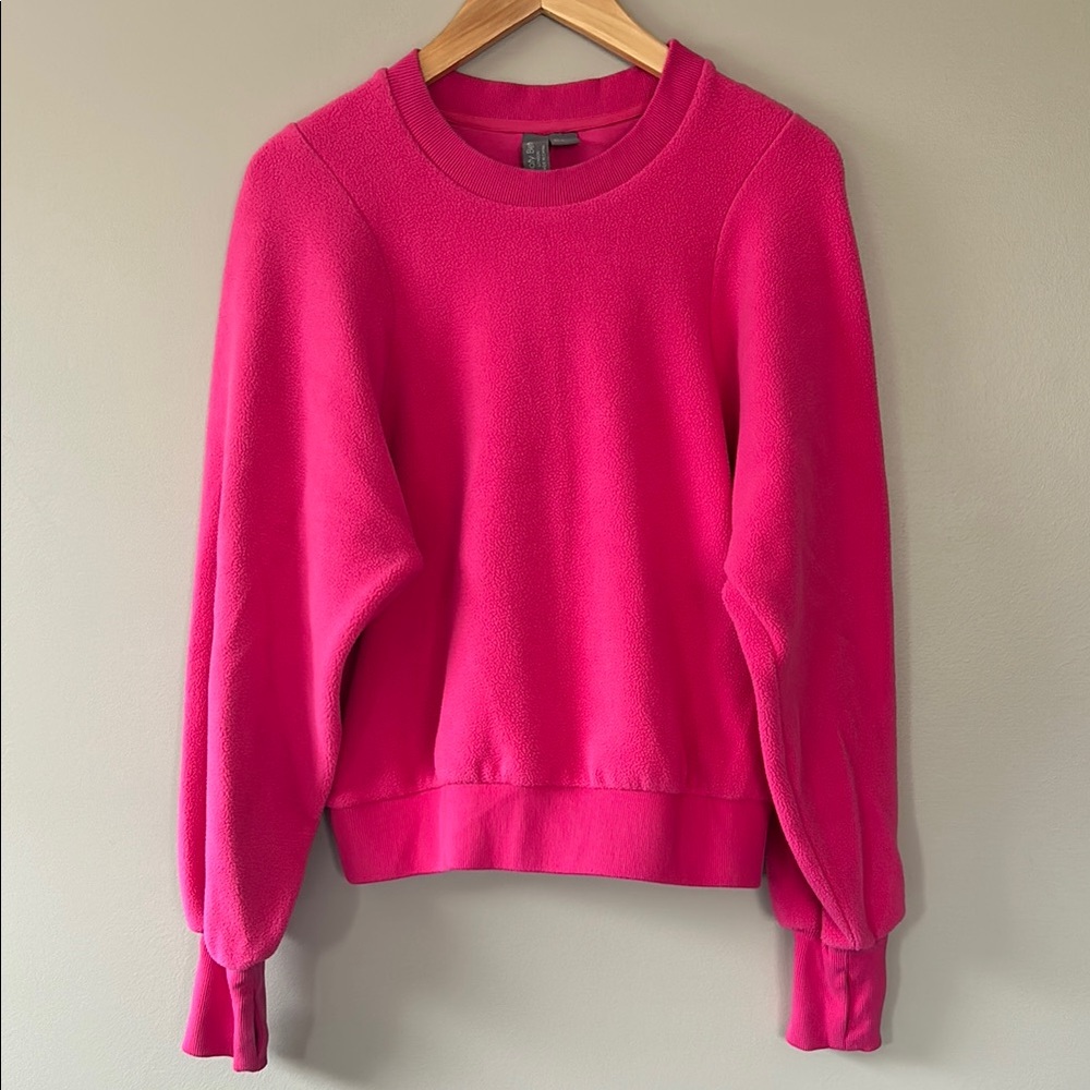 Sweaty Betty Mallow Fleece Sweatshirt Punk‎ Pink Size Medium Sherpa